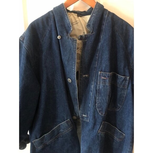 Woman's Curvy Plus Blue Jean Modeling Agency Jacket from Paris 1990's size 2X - Picture 3 of 9